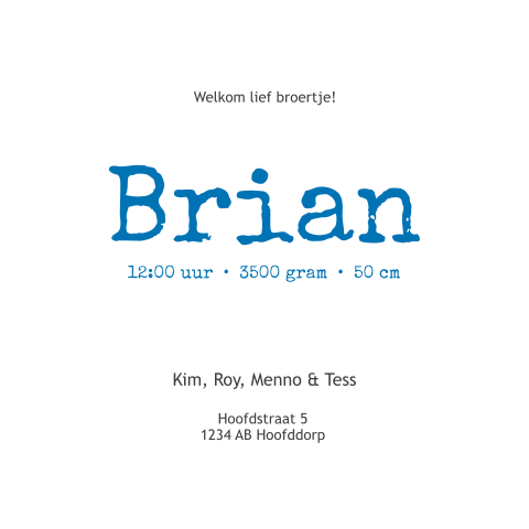 Kaart binnenkant