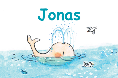 Geboortekaartje jongen, Walvis in Zee
