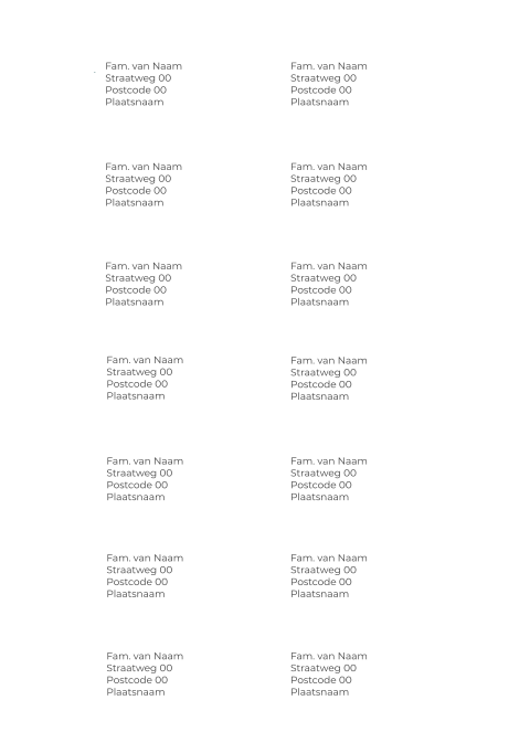 Adresstickers zelf maken