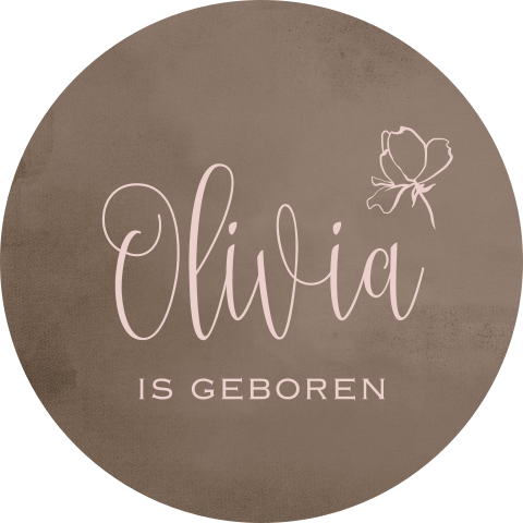 Raamsticker bruin meisje bloem