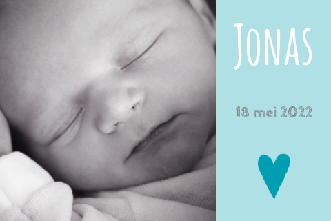 Jongens geboortekaart met eigen foto