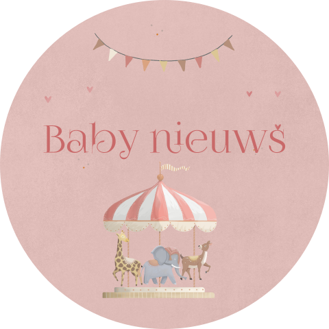 Roze sluitsticker met draaimolen