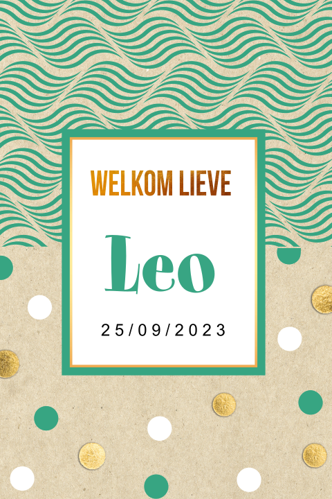 Geboortekaartje jongen grafisch confetti