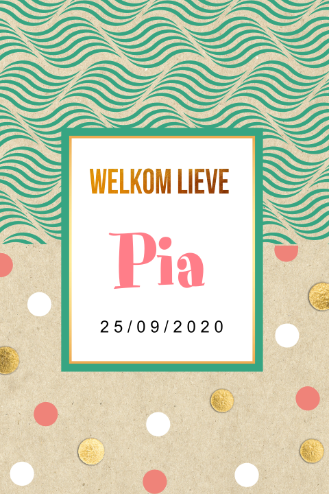 Geboortekaartje meisje grafisch confetti