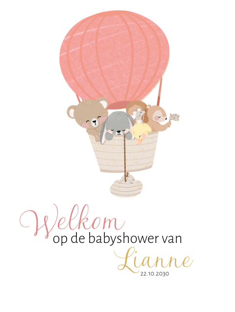 Welkomstbord babyshower