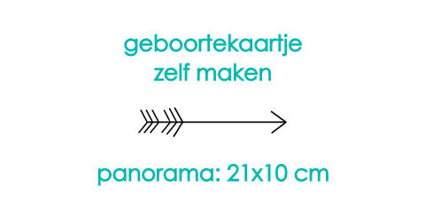 Panorama geboortekaartje - Blanco