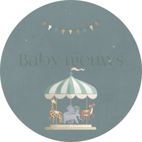 Groene sluitsticker met draaimolen