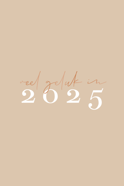 Nieuwjaarskaart 'Veel geluk in 2025'