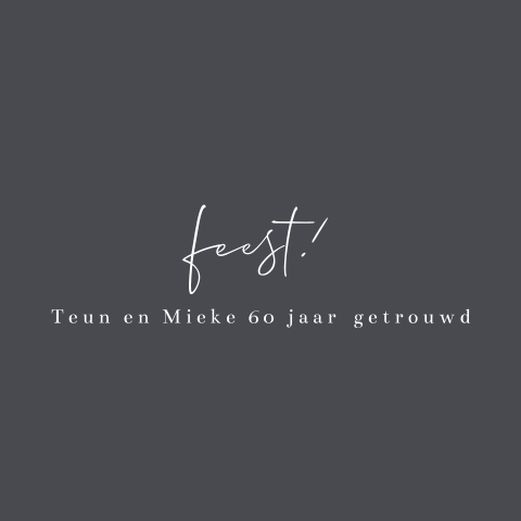 Uitnodiging voor huwelijksjubileum - namen en jaar aanpasbaar