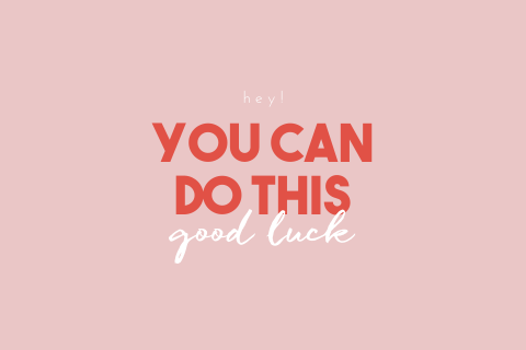 Wenskaart succes ‘you can do this’