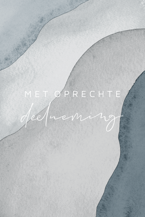 Watercolor wenskaart condoleance