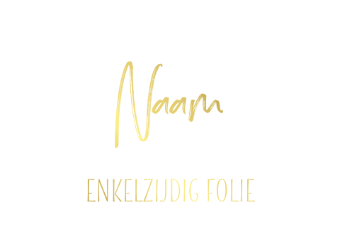 Geboortekaartje enkel liggend rechthoek met enkelzijdige folie