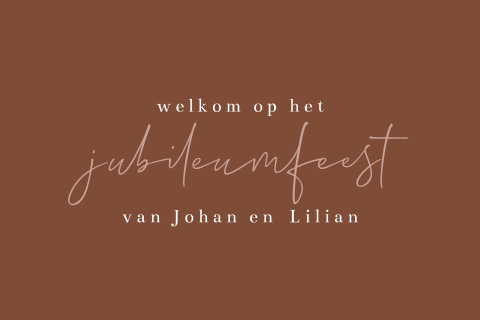 Roestkleurige uitnodiging voor huwelijksjubileum