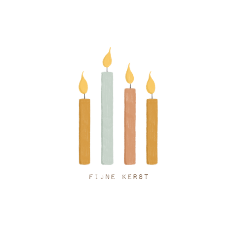 Kerstkaart advent kaarsjes 'fijne kerst'