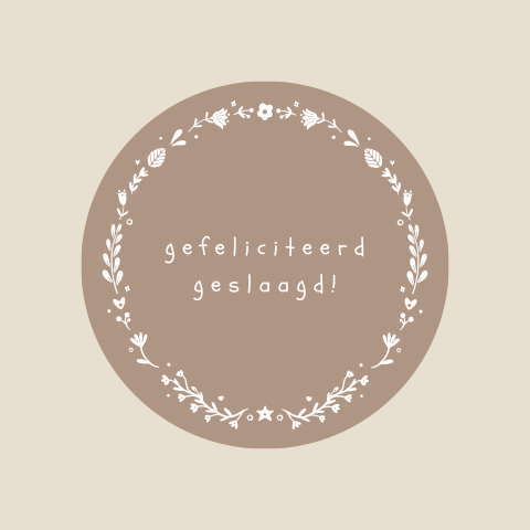 Wenskaart geslaagd folklore