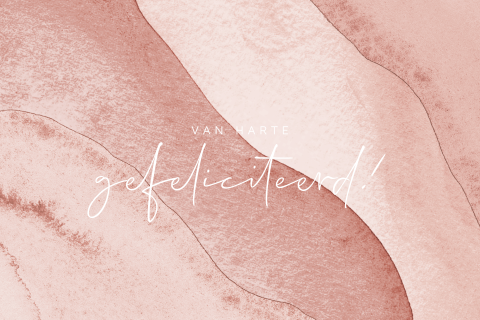 Watercolor roze verjaardagskaart
