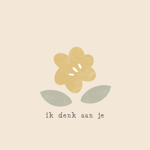 Wenskaart condoleance bloemen