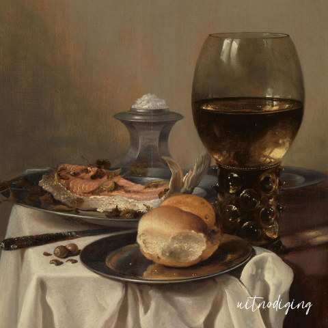 Uitnodiging met kunstwerk Pieter Claesz