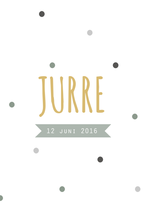 Geboortekaartje Jurre