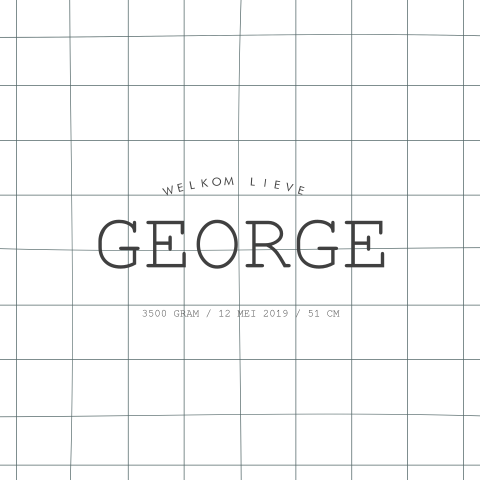 Geboortekaartje George