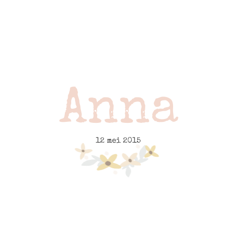 Geboortekaartje Anna