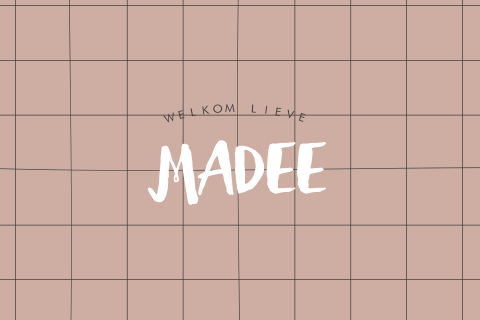 Geboortekaartje Madee