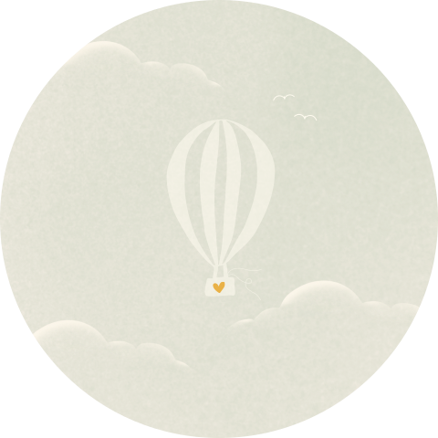 Sluitzegel Luchtballon groen hartje