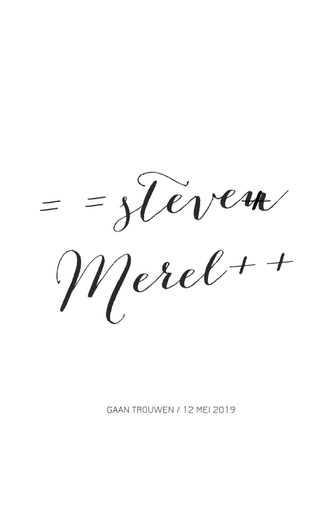 Trouwkaart Eenvoud