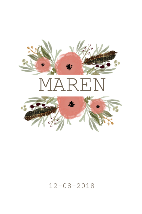 Geboortekaartje Maren