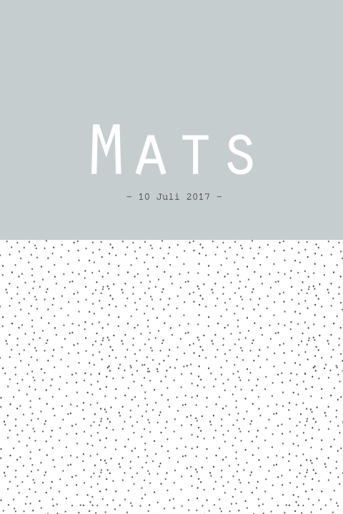 Geboortekaartje Jess Mats