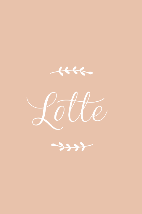 Geboortekaartje Lotte