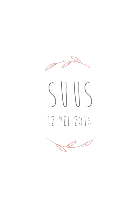 Geboortekaartje Suus