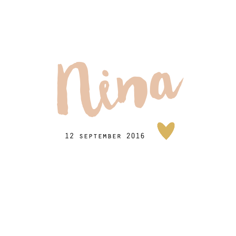 Geboortekaartje Nina