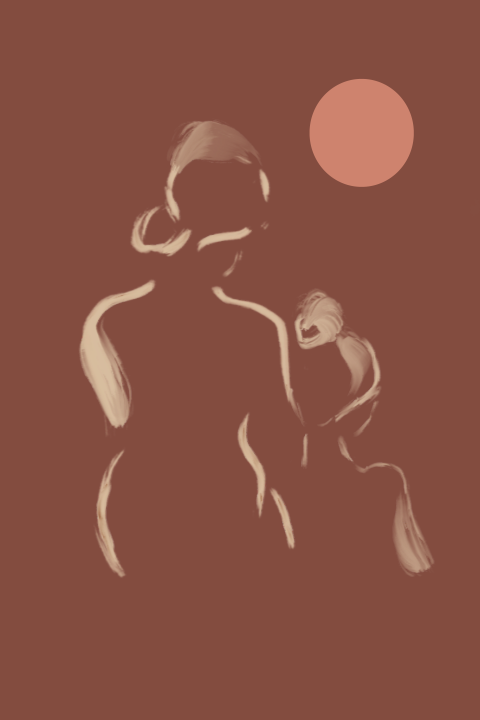 Poster vrouw kind zon