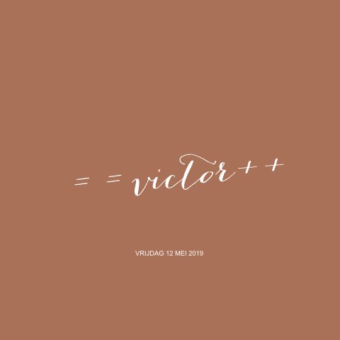 Geboortekaartje handlettering