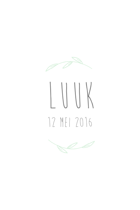 Geboortekaartje Luuk
