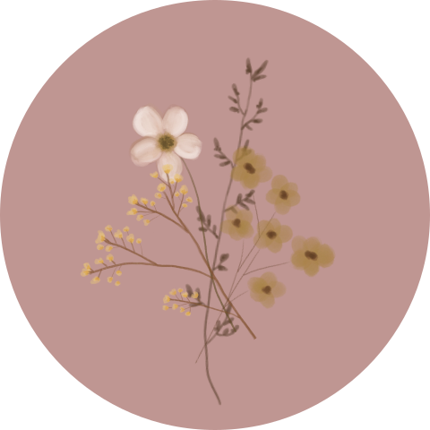 Sluitzegel veldbloemen takjes