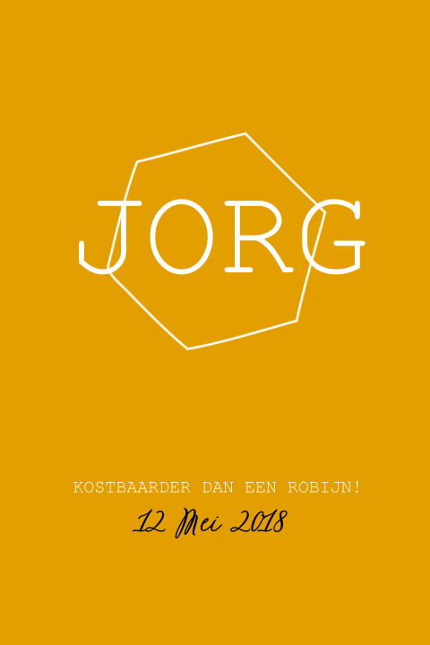 Geboortekaartje Jorg