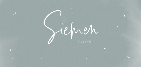 Geboortekaartje watercolor stippen
