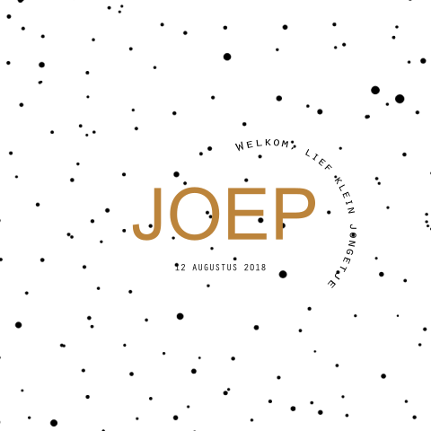 Geboortekaartje Joep