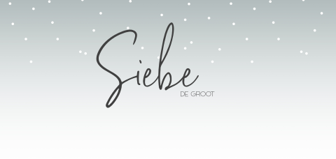 Geboortekaartje stippen lichtblauw