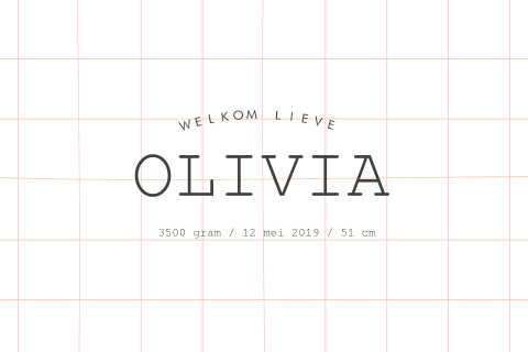 Geboortekaartje Olivia