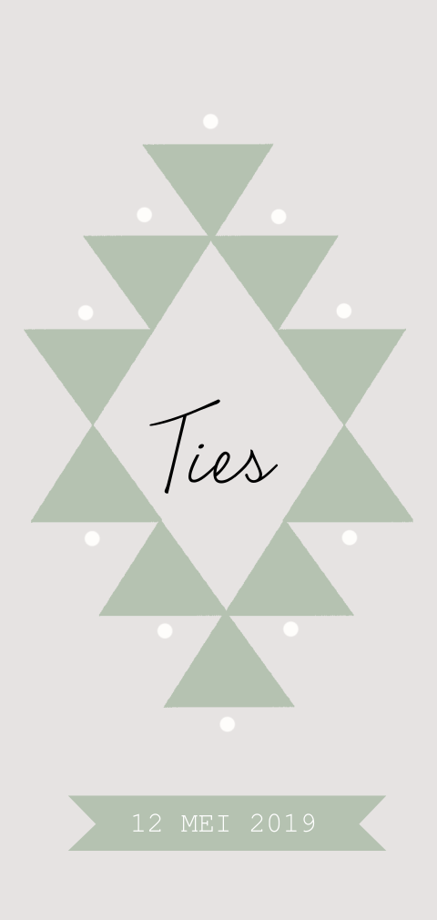 Geboortekaartje Ties