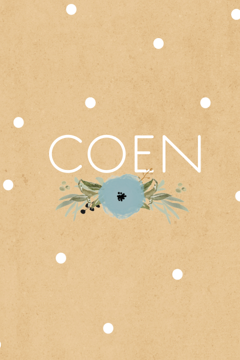 Geboortekaartje Coen