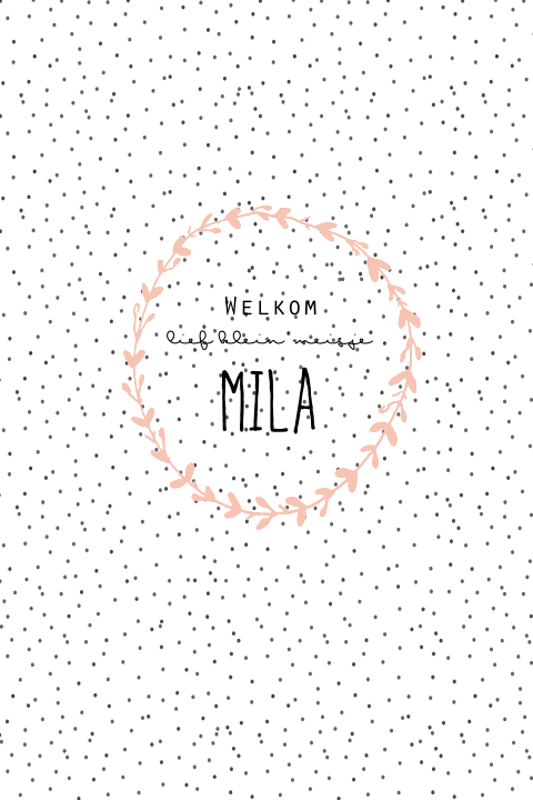 Geboortekaartje Mila