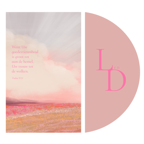 Trouwkaart halve boog label watercolor