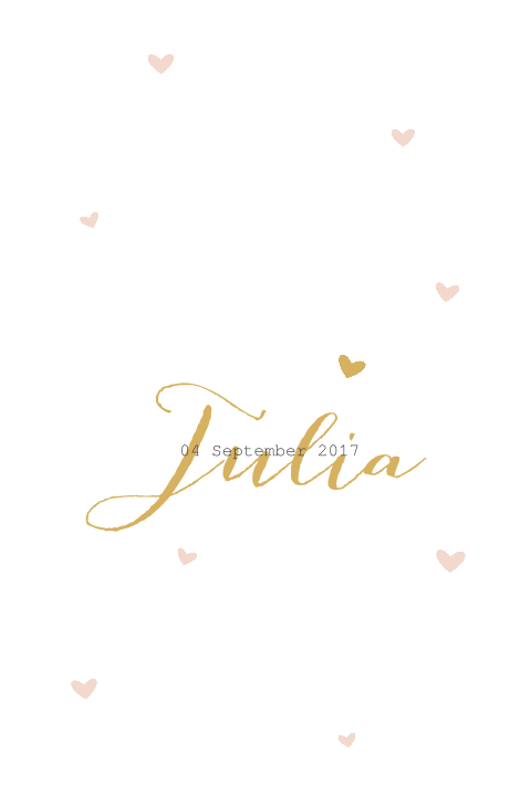 Geboortekaartje Julia