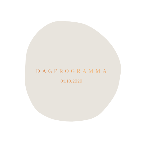Dagprogramma kaart folie wit
