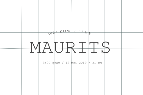 Geboortekaartje Maurits