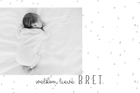 Geboortekaartje confetti regen